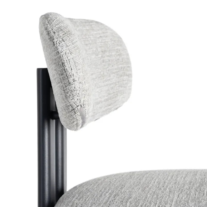 Japa Grey Fabric Metal Stool