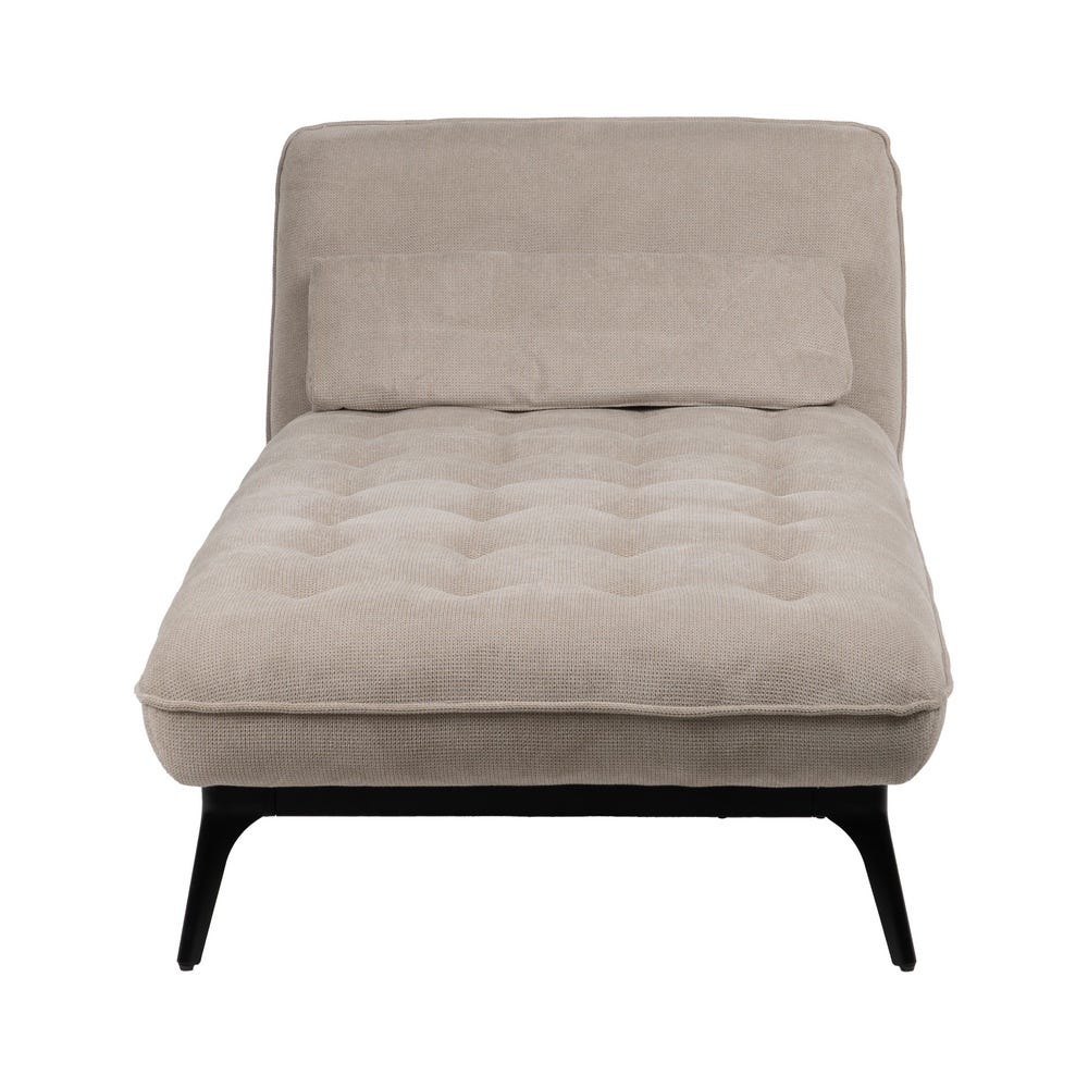 Taupe Old Fabric Chaise Lounge