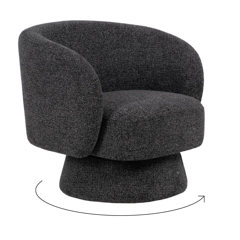 Black Weave Highback Rotating Armchair