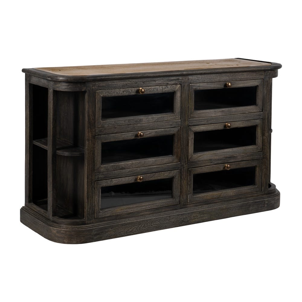 Marble & Wood Kitchen Island