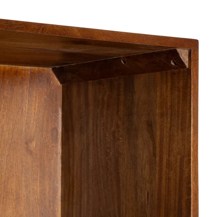 Regal Mango 2 Door Bookshelf - Elegant Mango Wood Storage Unit