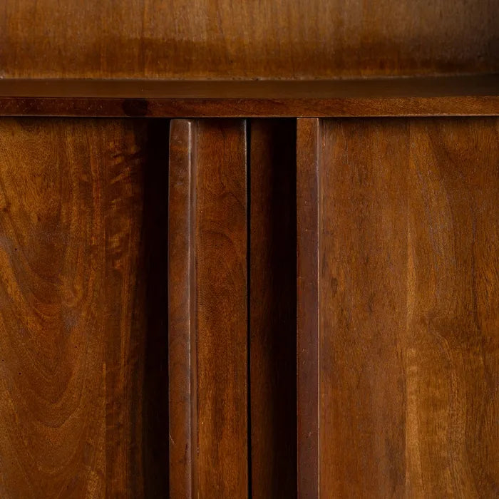 Regal Mango 2 Door Bookshelf - Elegant Mango Wood Storage Unit