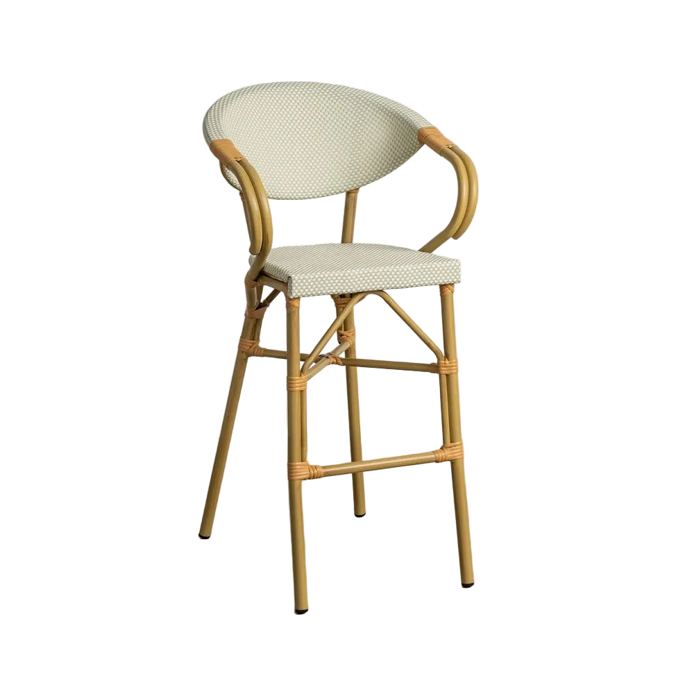 Aquamarine Aluminum and Textilene Stool