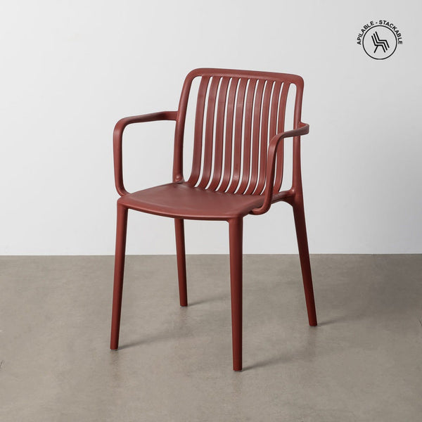 Stackable Outdoor Chair Made of Polypropylene, 53 x 50 x 77.5 cm
