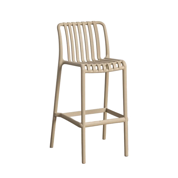 Beige Polypropylene Outdoor Stool