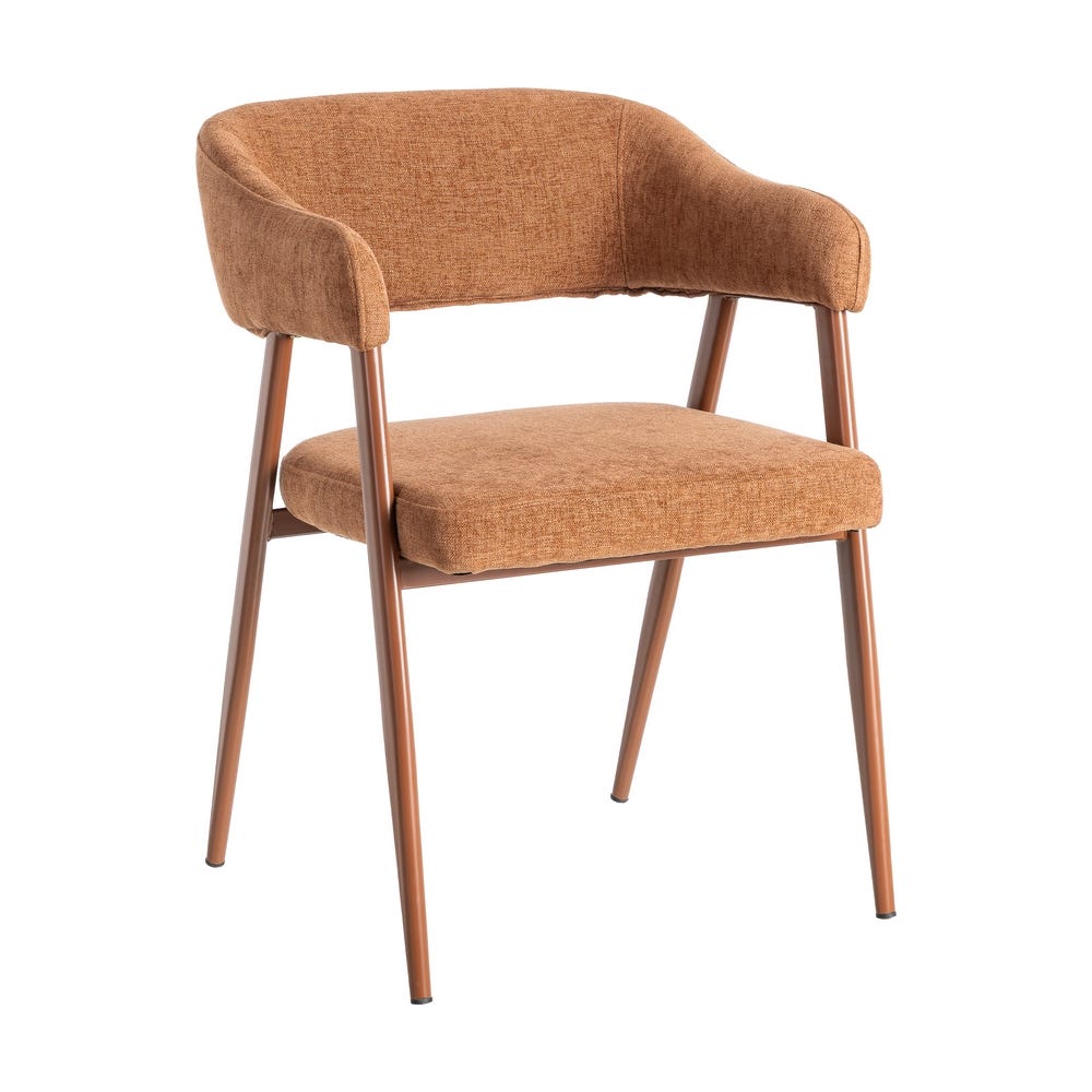 Vibrance Tile Fabric Dining Chair with Metal Legs
