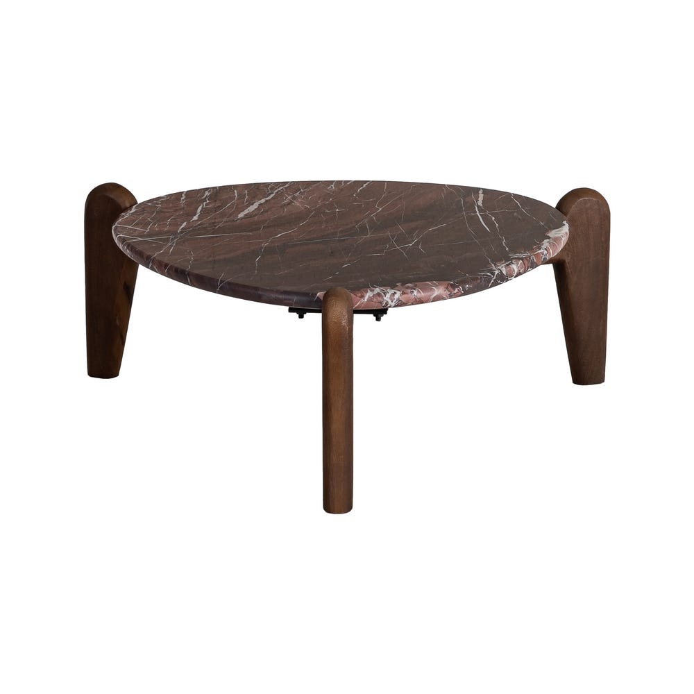 Mango Wood & Marble Coffee Table