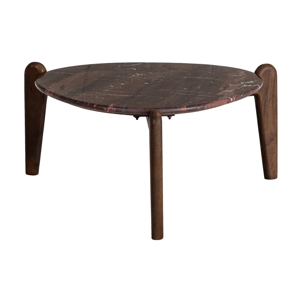 Mango Wood & Marble Coffee Table