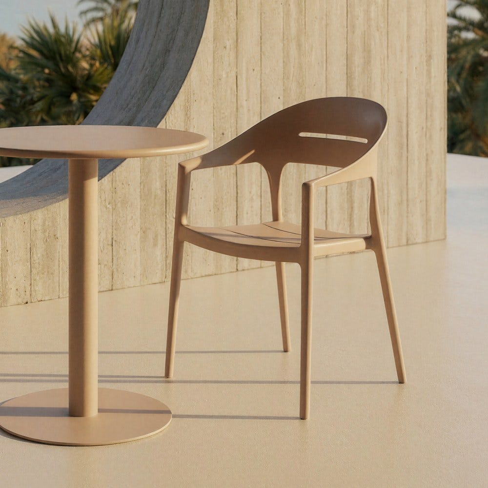 Stackable Polypropylene Chair for Contract Use, 56.5 x 54 x 83.5 cm