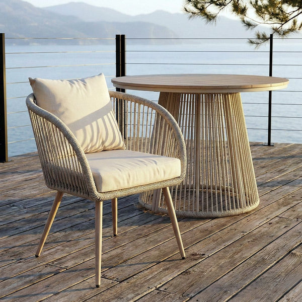 Outdoor Steel Frame Chair with PE Rattan, 66 x 65 x 80 cm