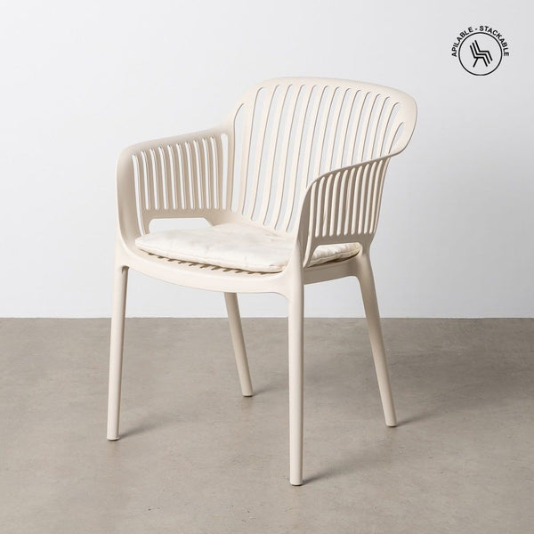 Stackable Outdoor Chair Made of Polypropylene, 55 x 61 x 80 cm