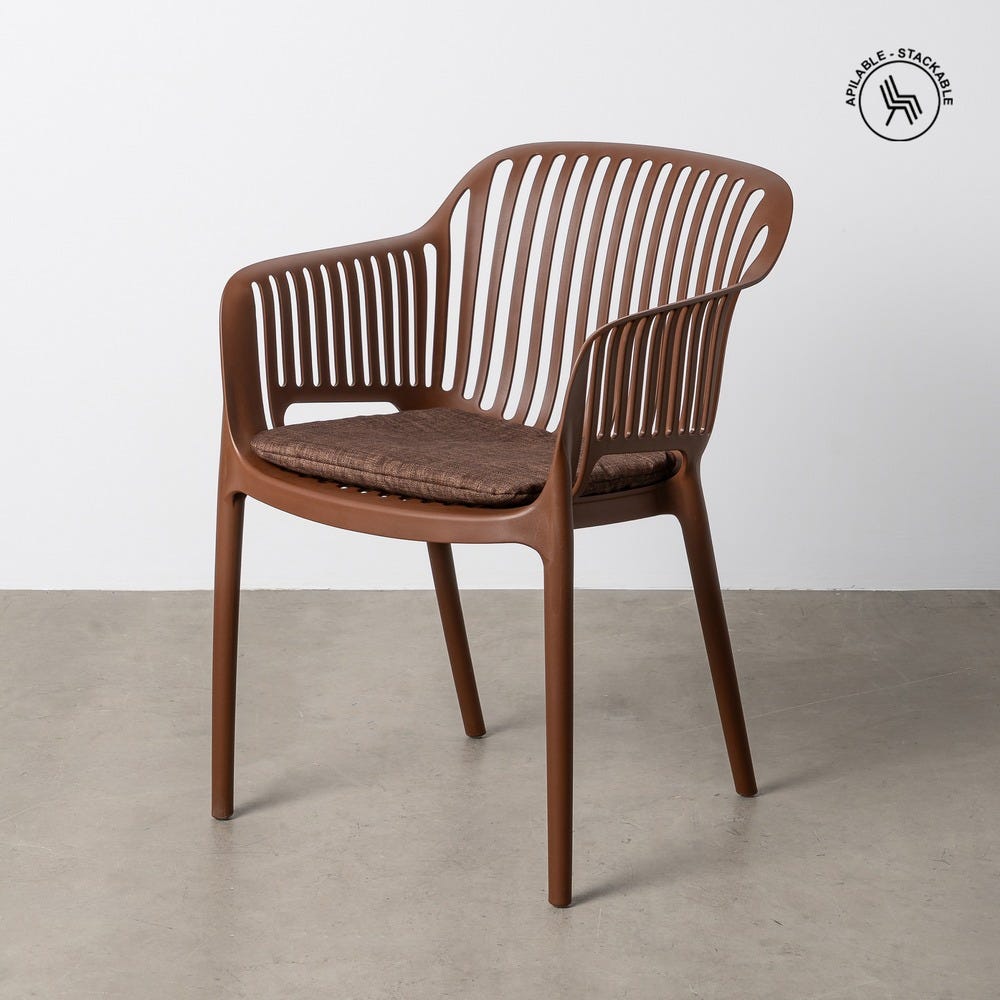 Stackable Outdoor Chair Made of Polypropylene, Dimensions 55 x 61 x 80 cm