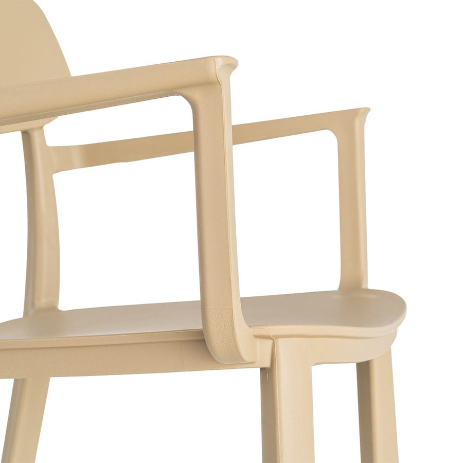 Khaki Exterior Contract Chair, Polypropylene, 51.5 x 51 x 80 cm