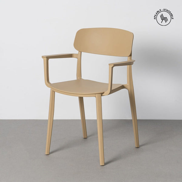 Khaki Exterior Contract Chair, Polypropylene, 51.5 x 51 x 80 cm