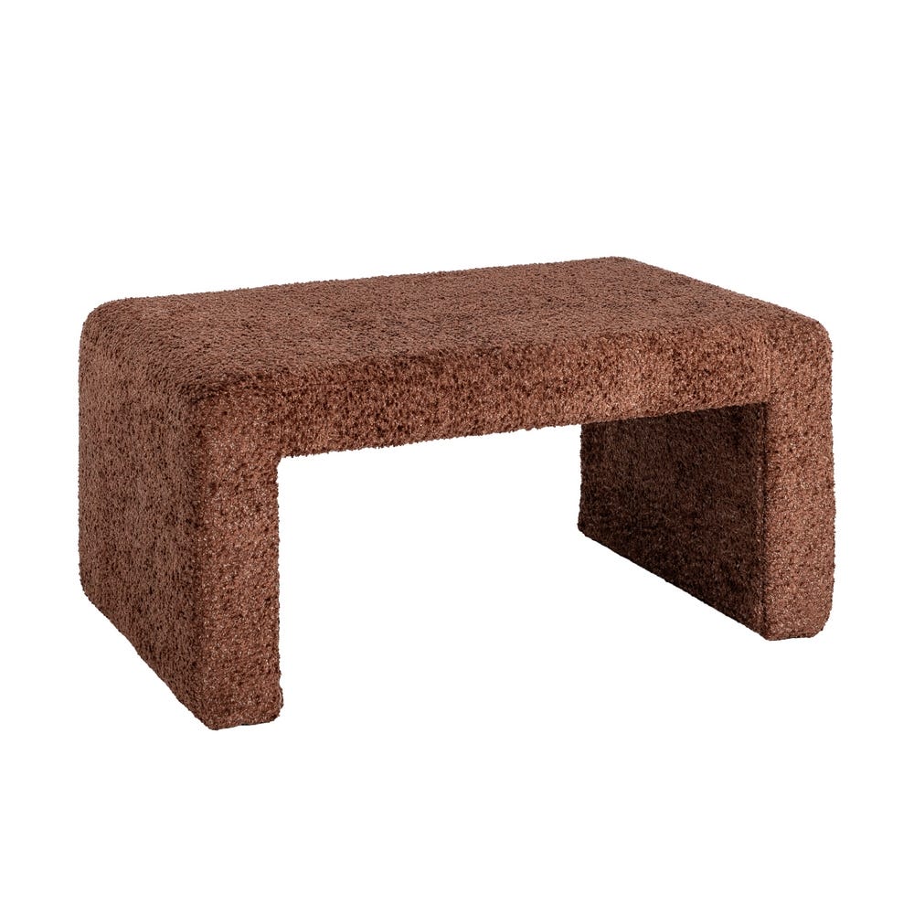 Terracotta Upholstered Bench Seat