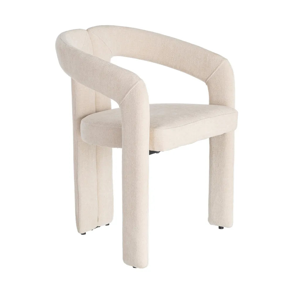 Cream Arch Fabric Chair