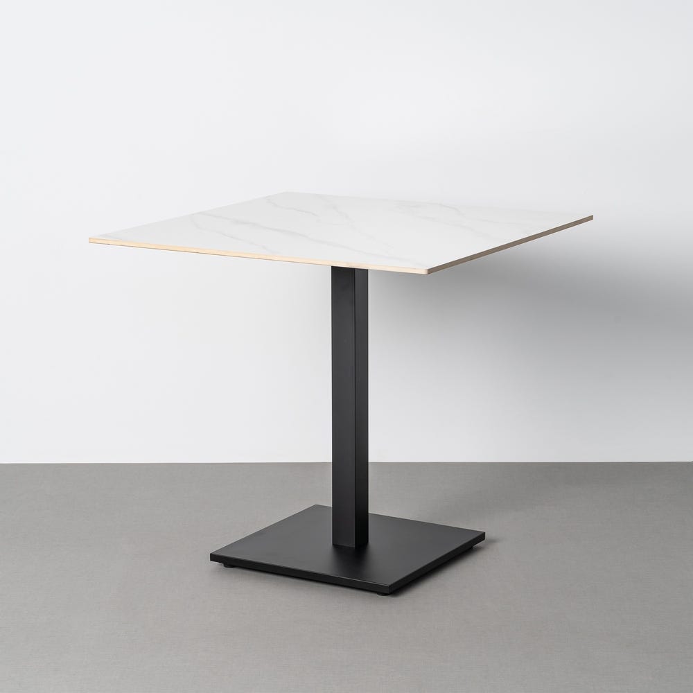 White Sintered Stone Contract Table 80 x 80 x 75 cm