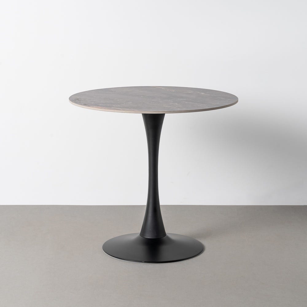Round Table with Sintered Stone Top Contract Model 80 x 80 x 75 cm