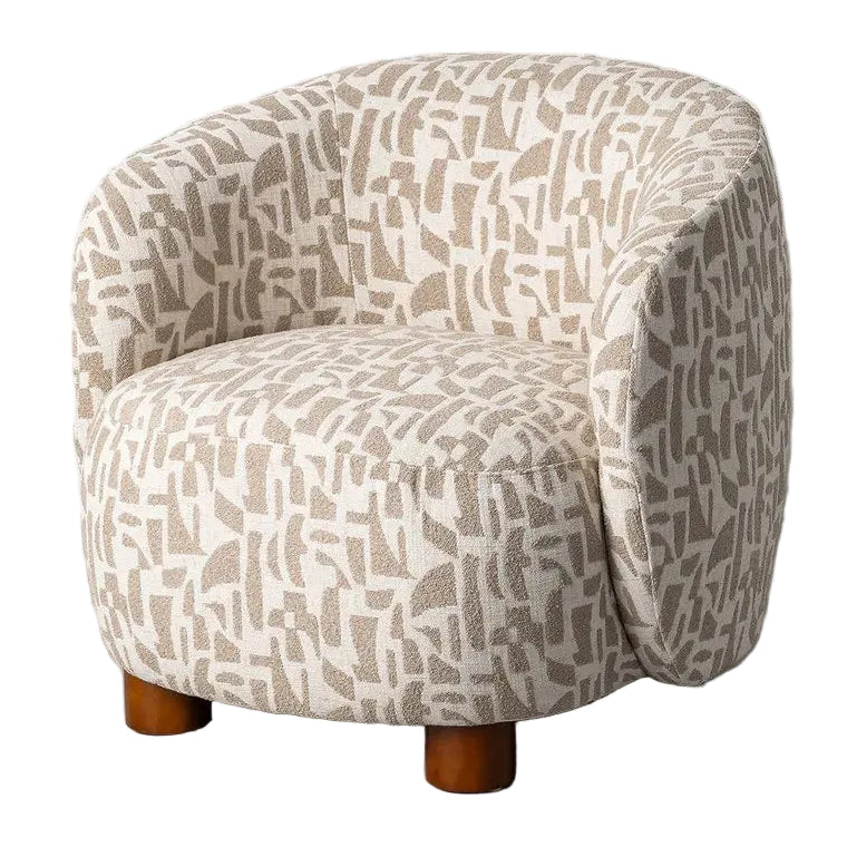 Impressed Cream-Beige Armchair