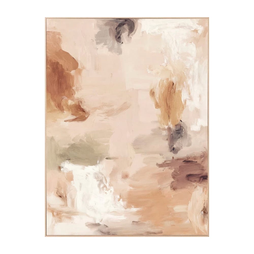 Framed Canvas Print, Beige