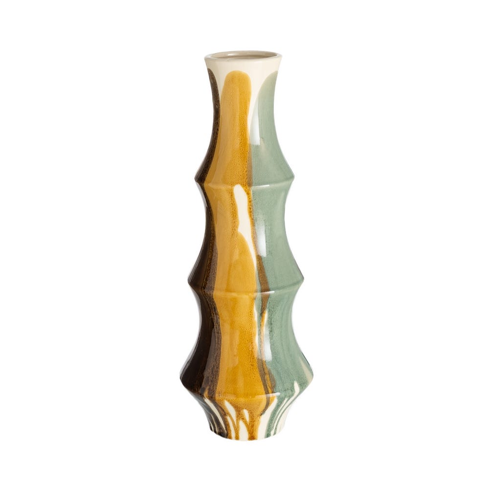 Blue & Brown Ceramic Vase