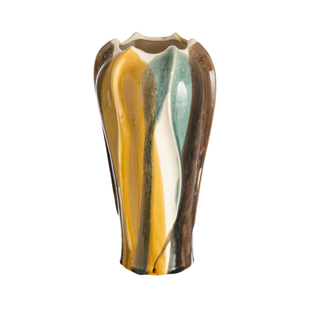 Blue & Brown Ceramic Vase