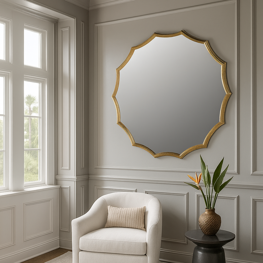 Elegant Gold Edge Wall Mirror