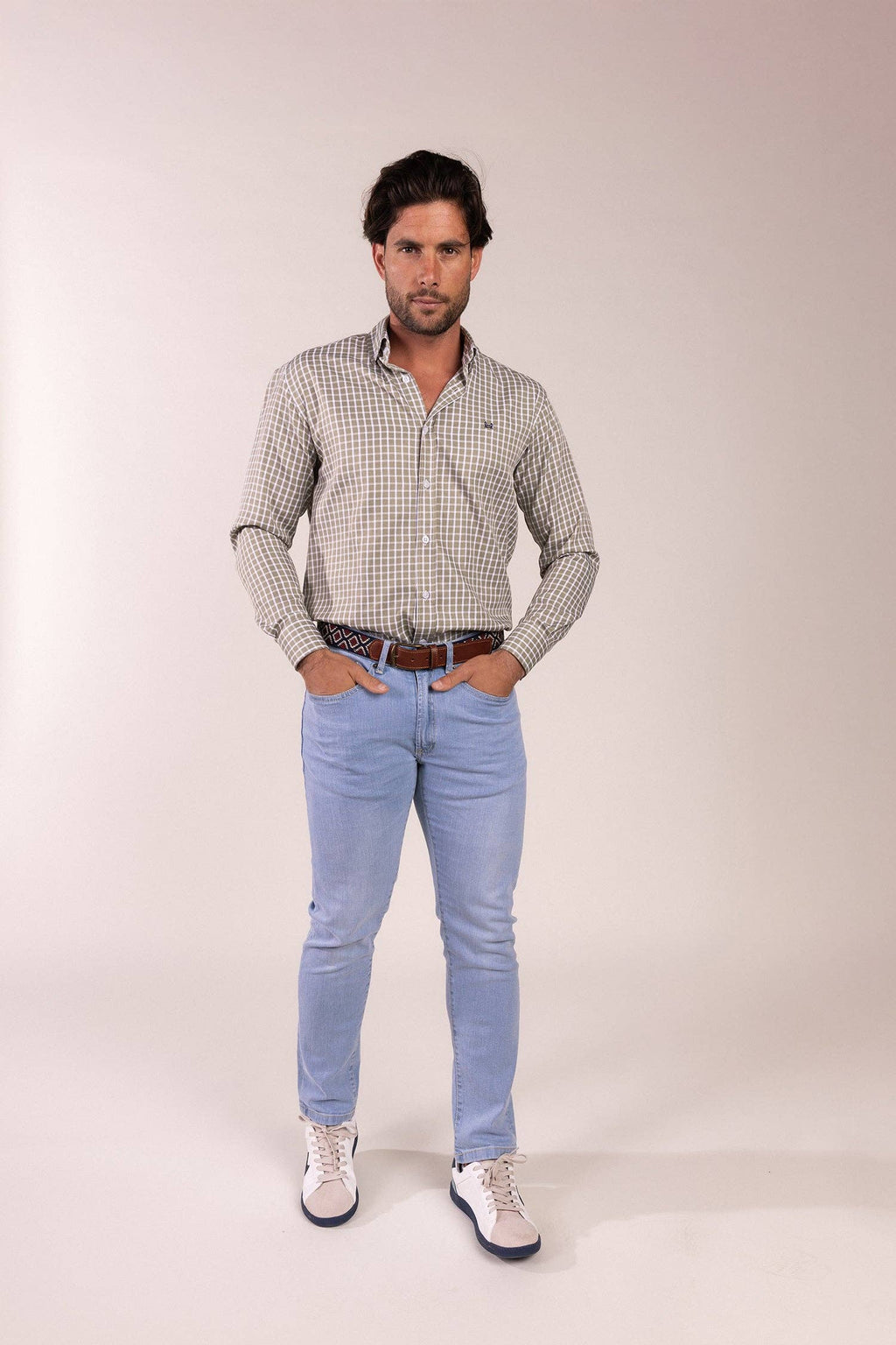 Regular Fit Stretch Cowboy Light Blue | Cody