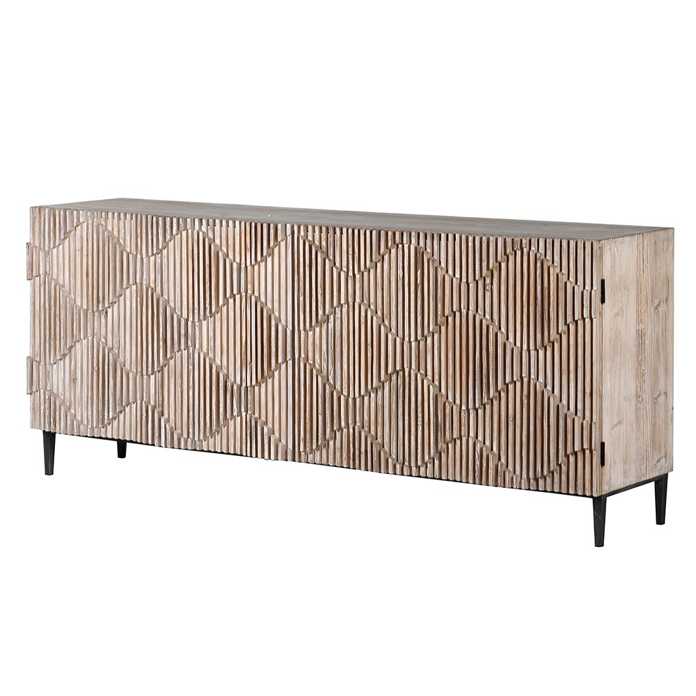 Grey Wash Ripple Sideboard