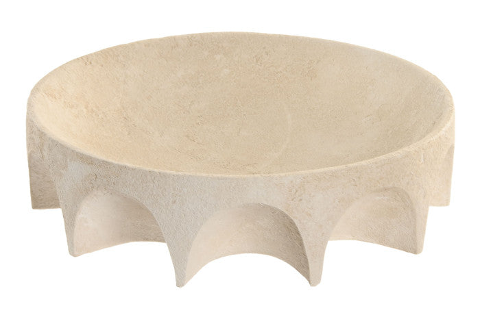 Cream Cement Finish Bowl