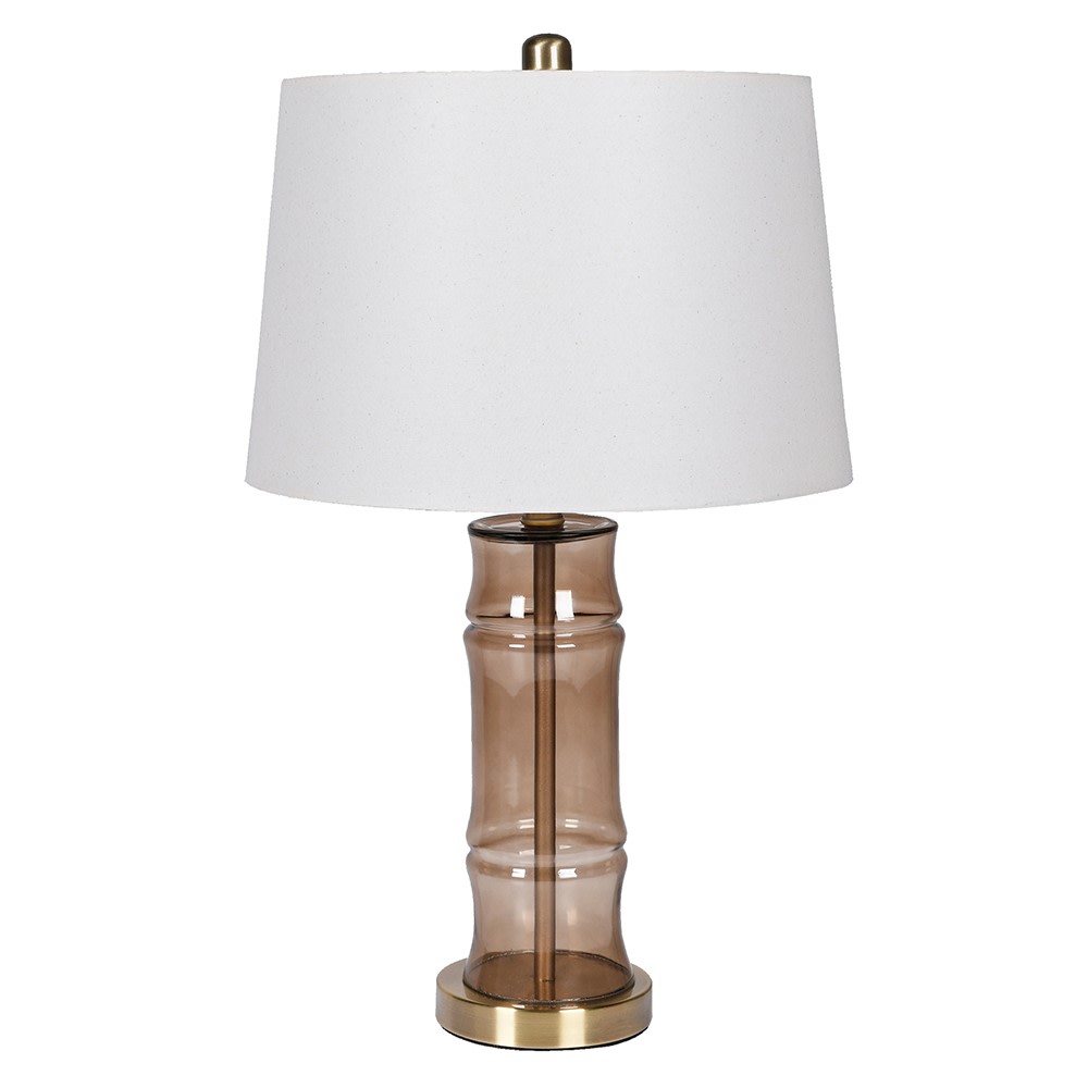 Glass Bamboo Table Lamp