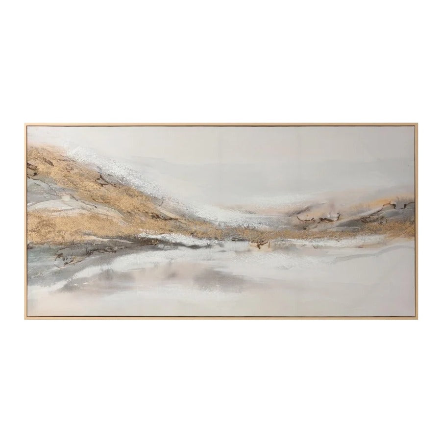 Golden Valley Abstract Canvas Wall Art