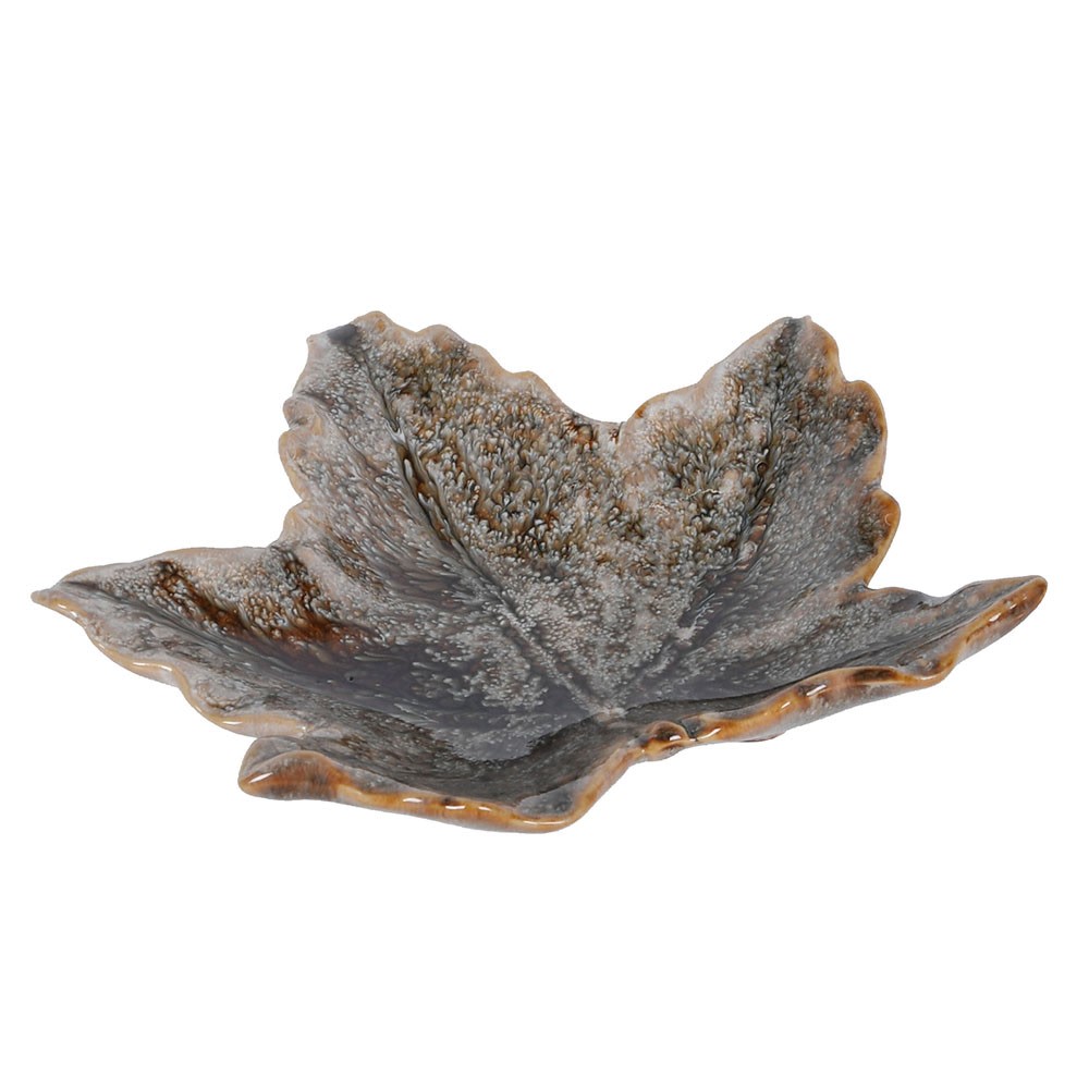 Slip Glaze Maple Leaf Bowl