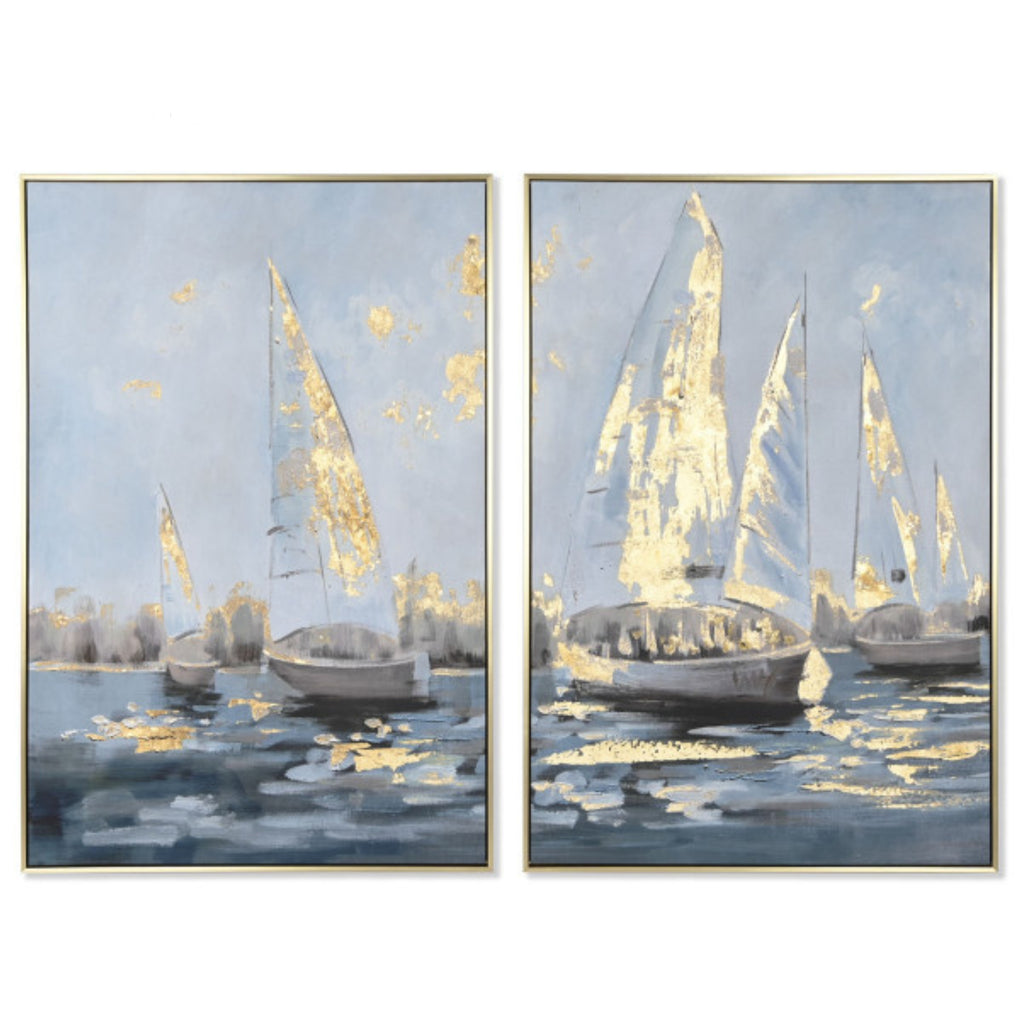 S/2 Sailing Boat Wall Art
