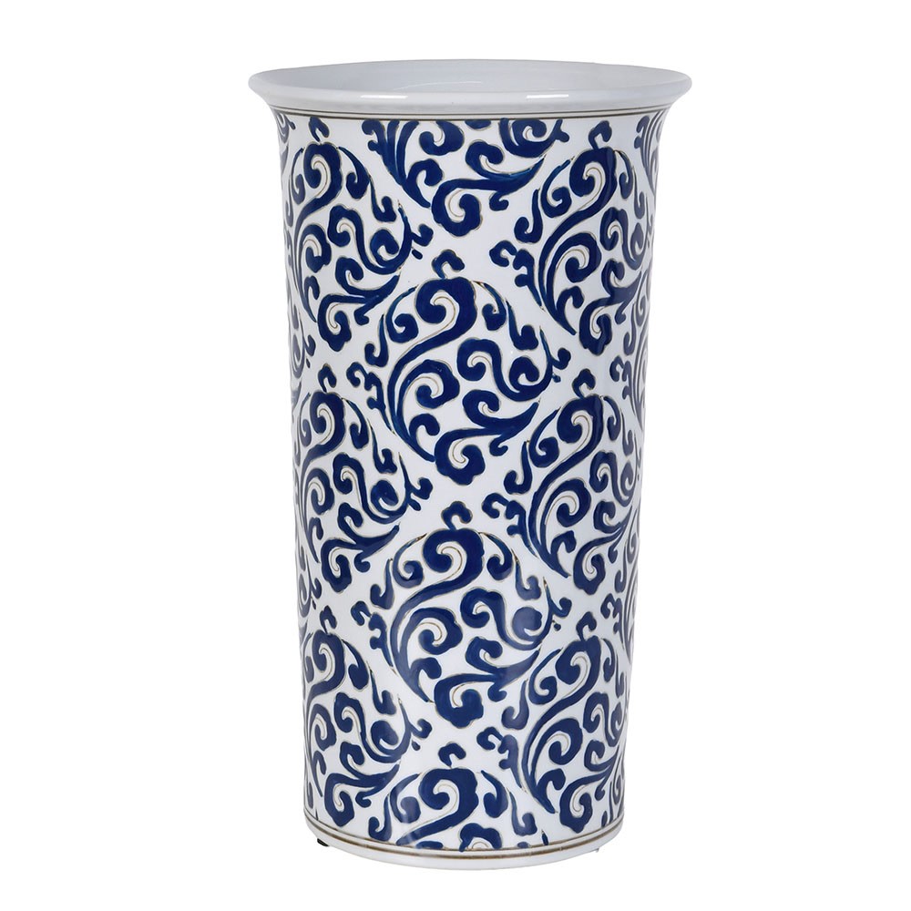 Blue and White Umbrella Stand