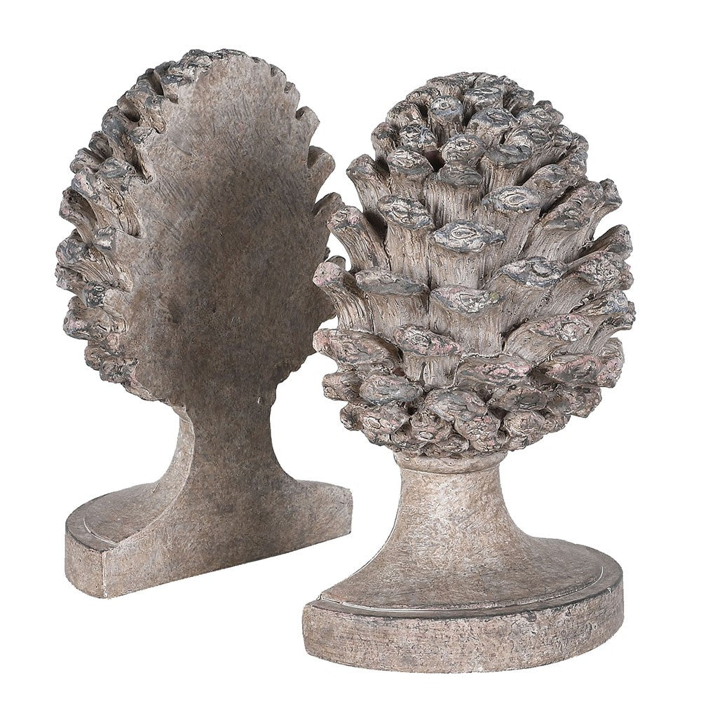 Aged Artichoke Book Ends