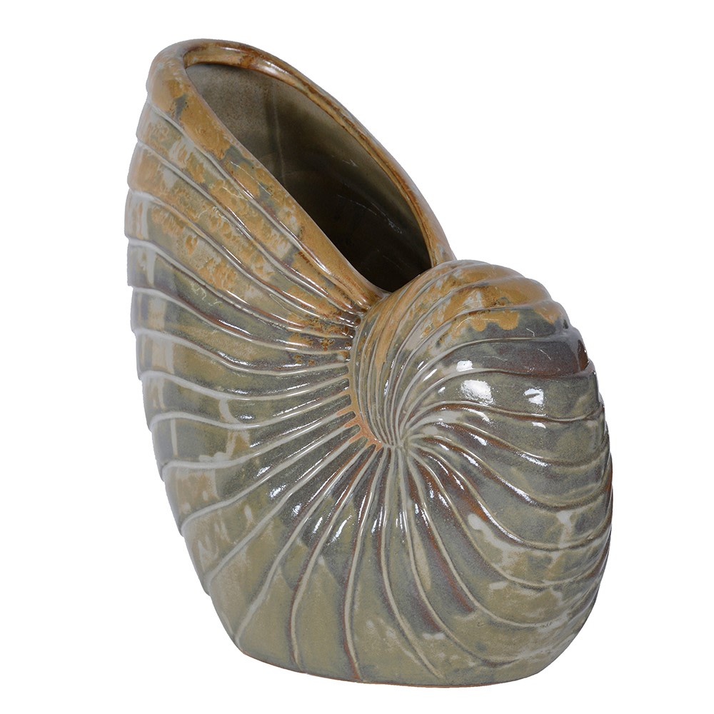 Glazed Seashell Vase
