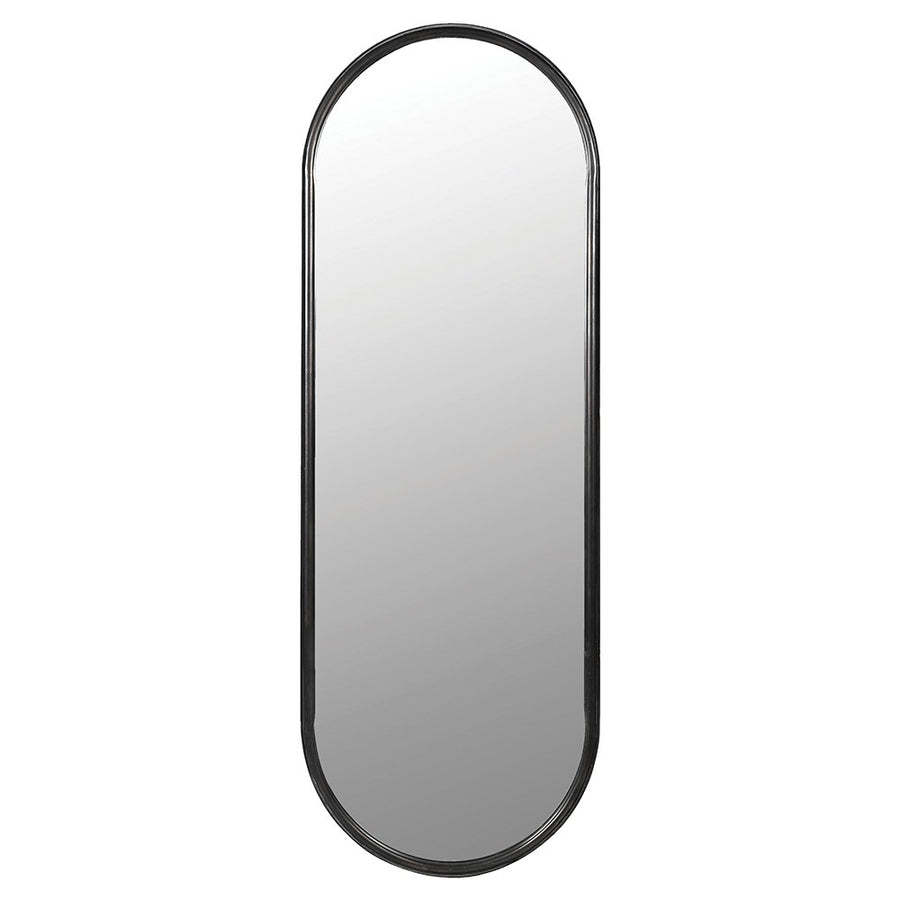 Black Curved Rectangular Wall Mirror