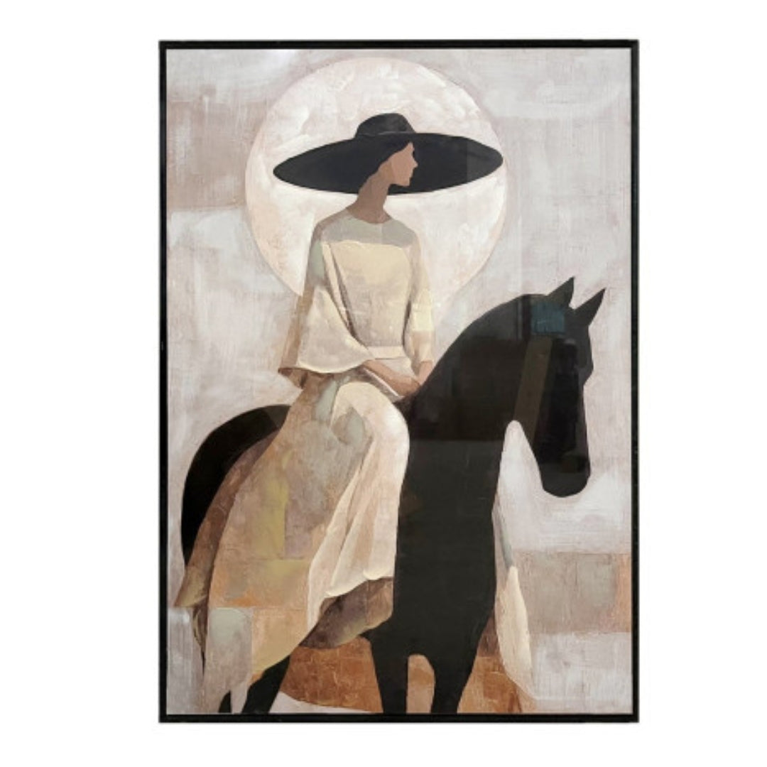 Moonlit Equestrian Wall Art Frame