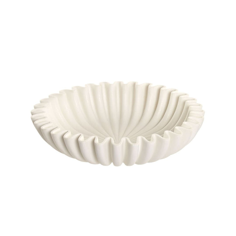 White Resin Flake Bowl