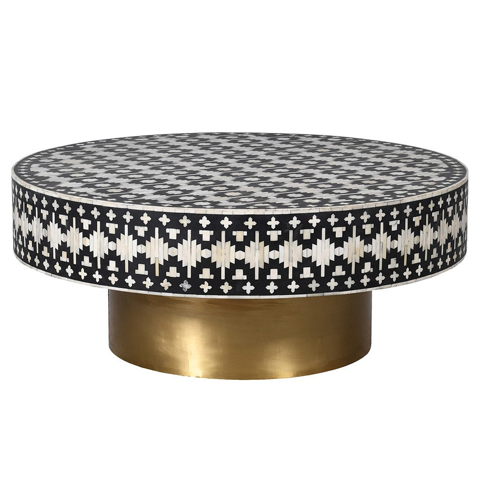 Perry Bone Inlay Round Coffee Table