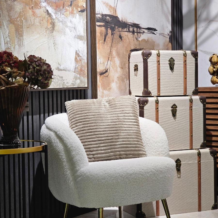 Merino Club Chair with Gold Legs