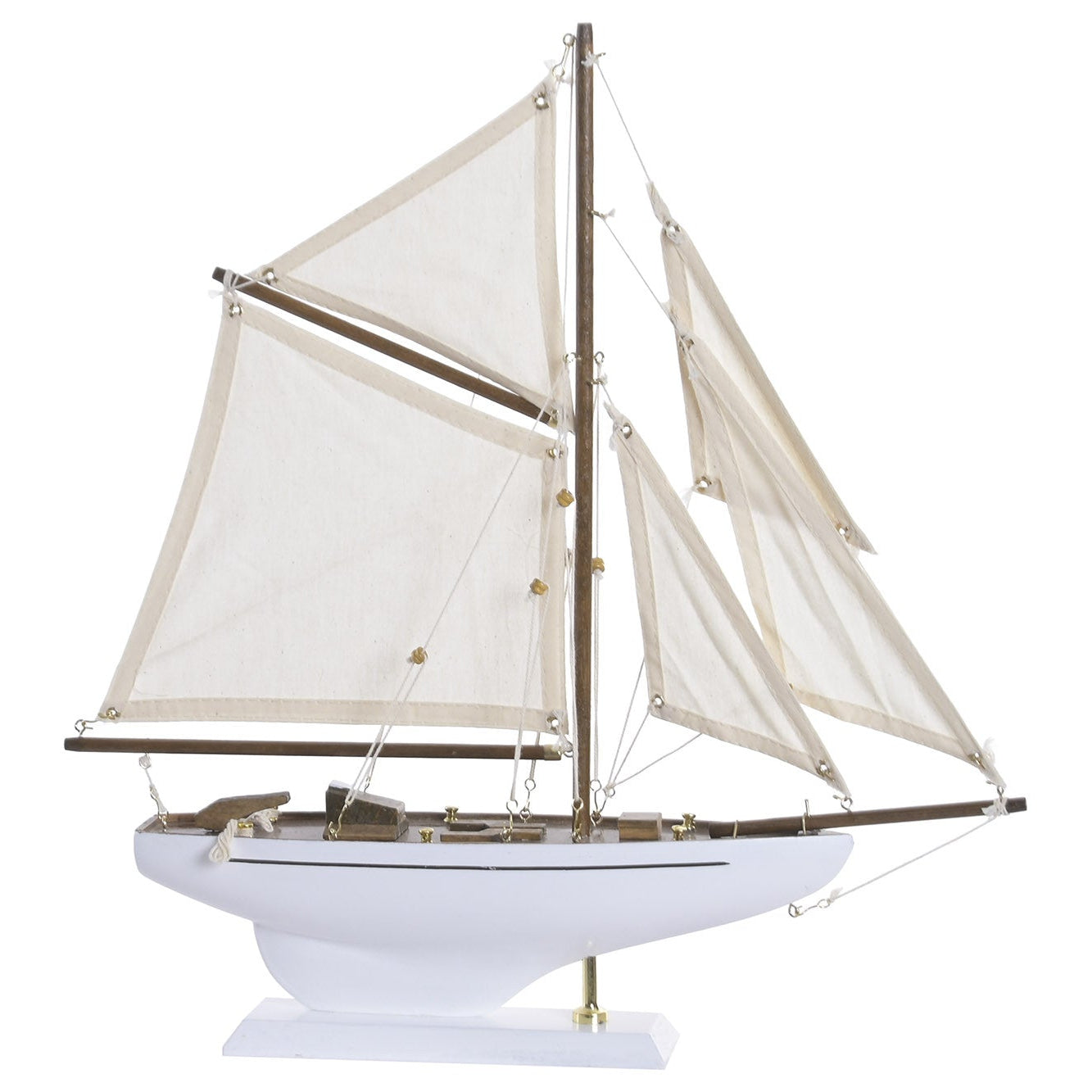 White Wooden Sailing Boat