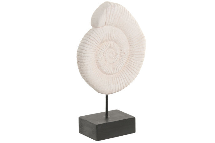 Cement Conch Shell on Stand