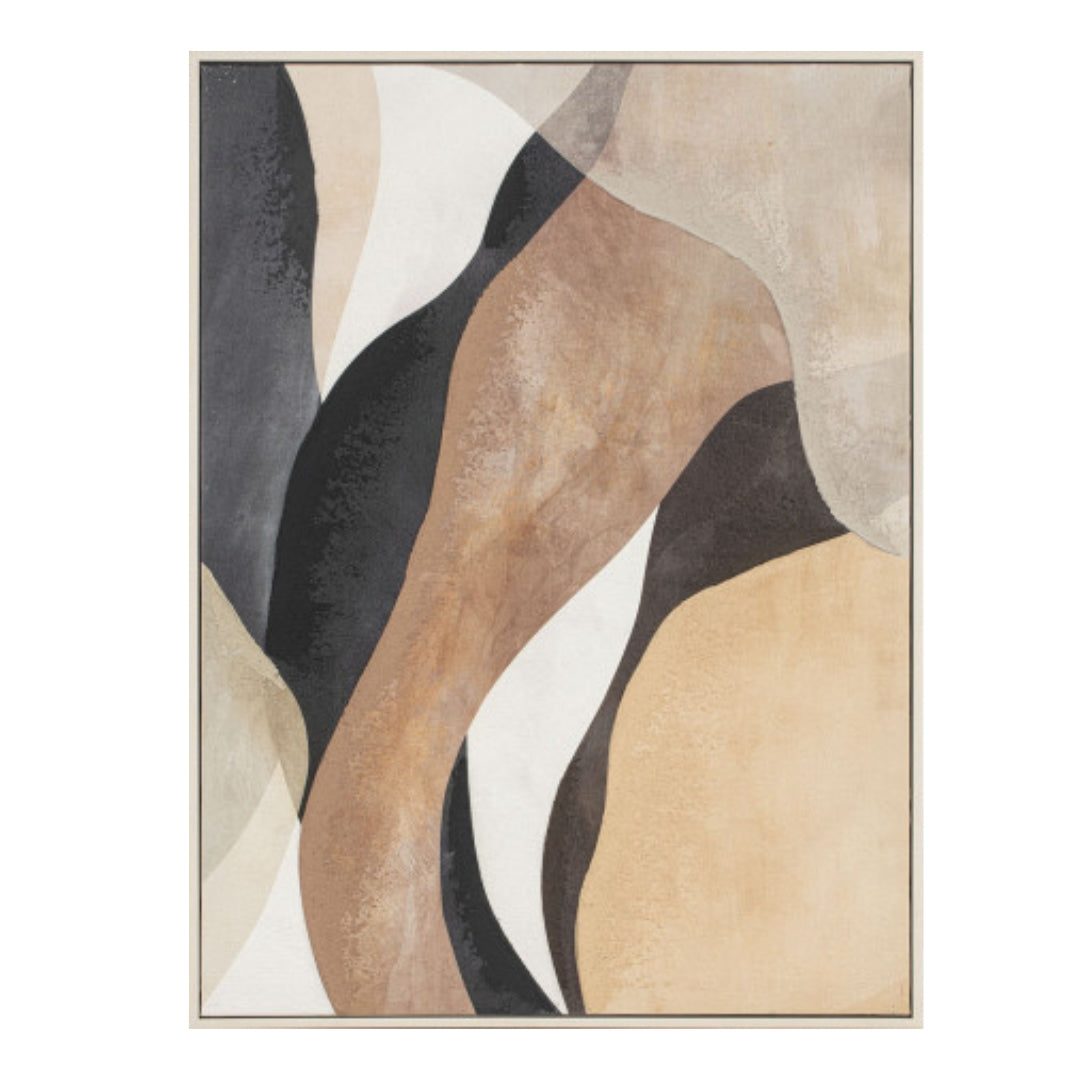 Earth Tones Abstract Picture - Hand Painted Canvas Art