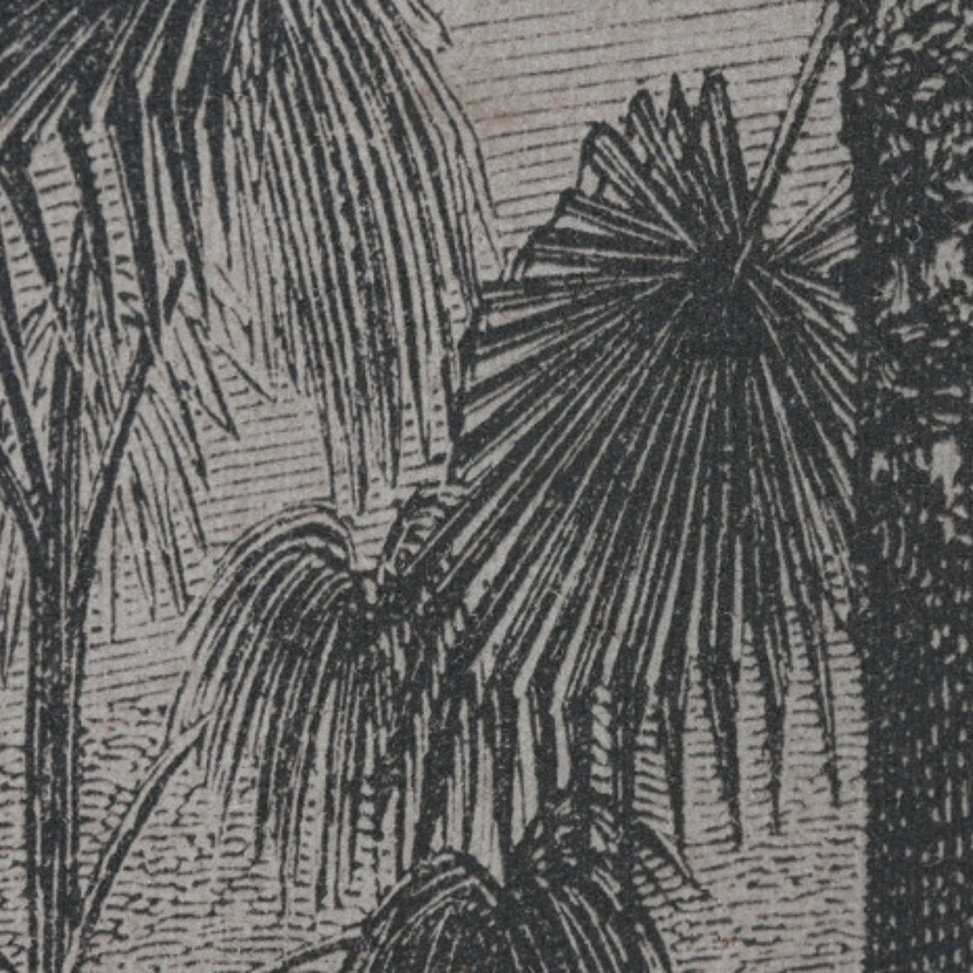 S/3 Jute Palms Pictures - Hand-Painted Wall Art Set