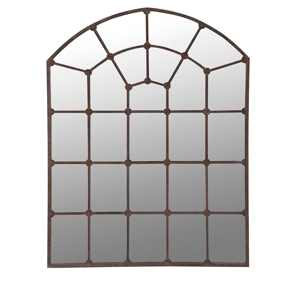 Arch Windowpane Wall Mirror