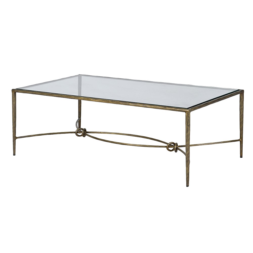 Knot Brass and Glass Coffee Table