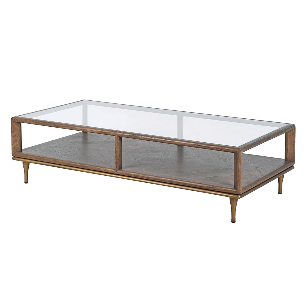 Harlton Coffee Table with Glass Top