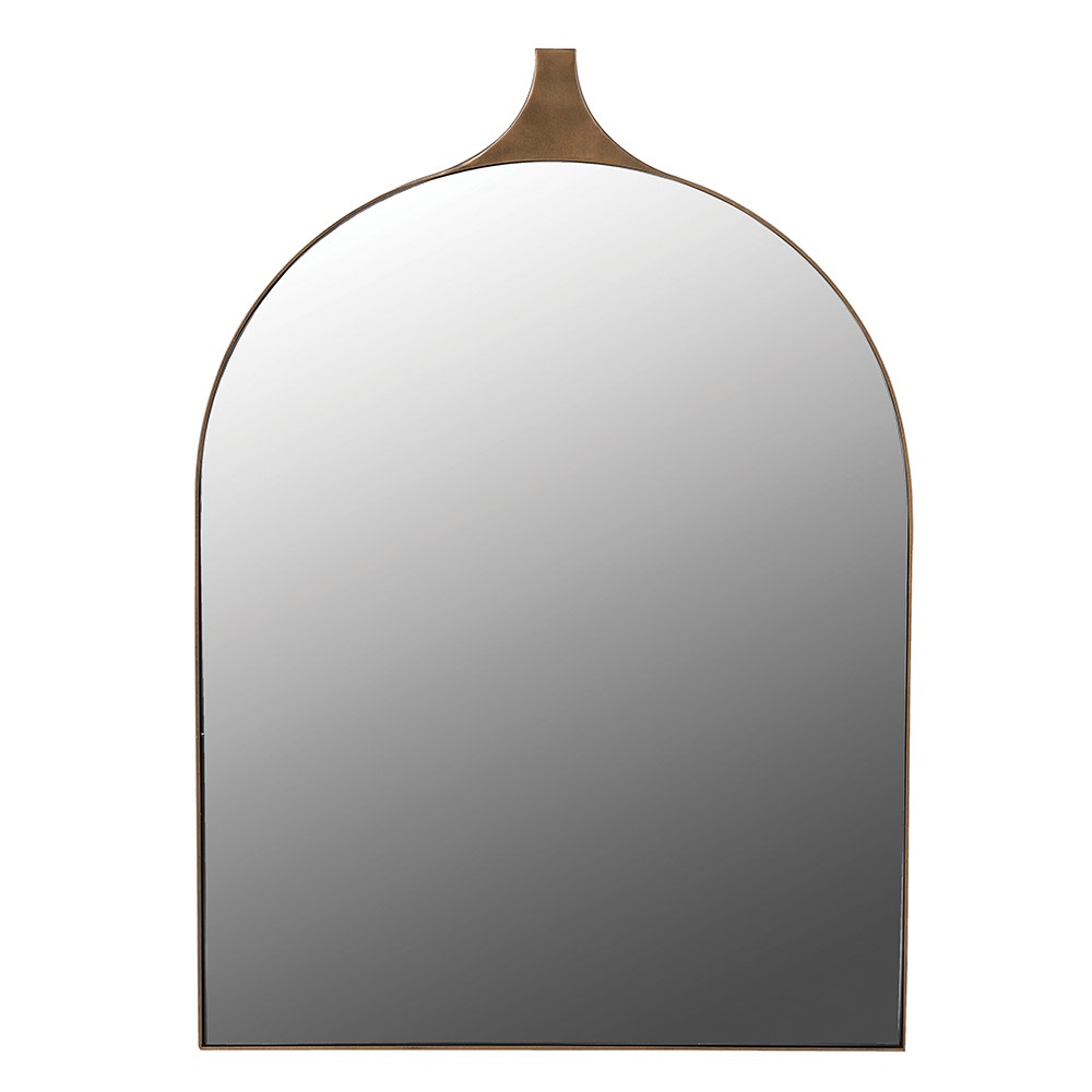 Mdina Gold Edge Arch Wall Mirror
